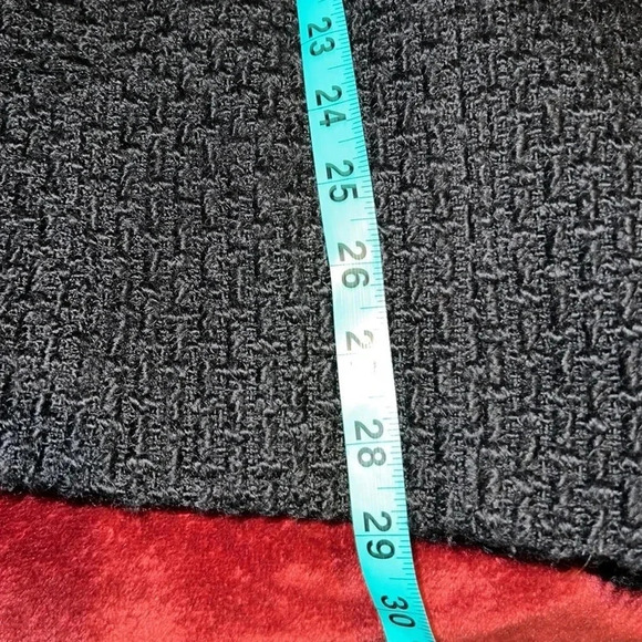 Calvin Klein  black tweed Wool Pea Coat Sz 10 - Picture 11 of 17